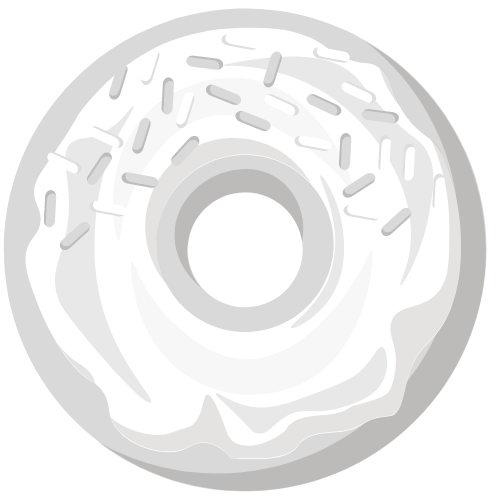 outlined donut