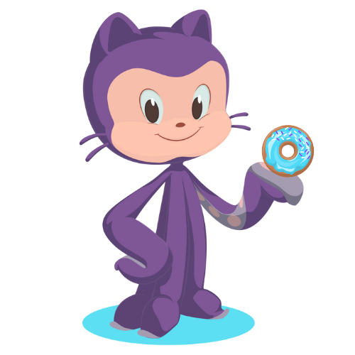 Octocat holding donut